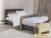 solid maple platform bed frame with headboard enkel design by get laid beds