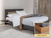 solid oak platform bed frame enkel design with headboard by get laid beds