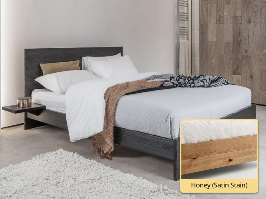 solid wood platform bed in honey enkel design by get laid beds