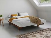 floating platform bed without headboard in coffee bean by get laid beds