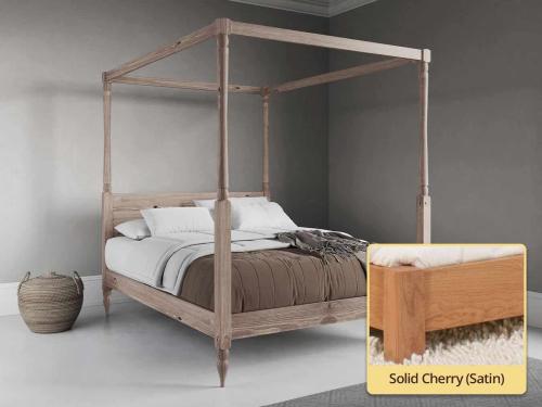 Four Poster Canopy Country Wooden Bed Cherry By Get Laid Beds