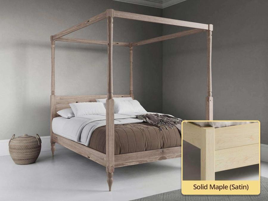 Four Poster Canopy Country Wooden Bed Maple By Get Laid Beds