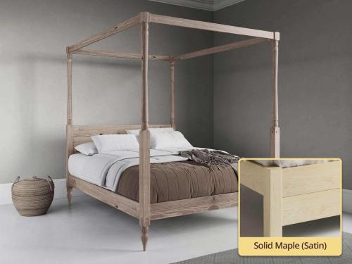 Four Poster Canopy Country Wooden Bed Maple By Get Laid Beds