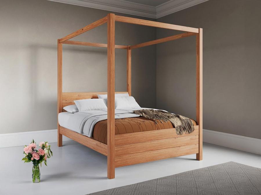 four poster bed frame in cinnamon