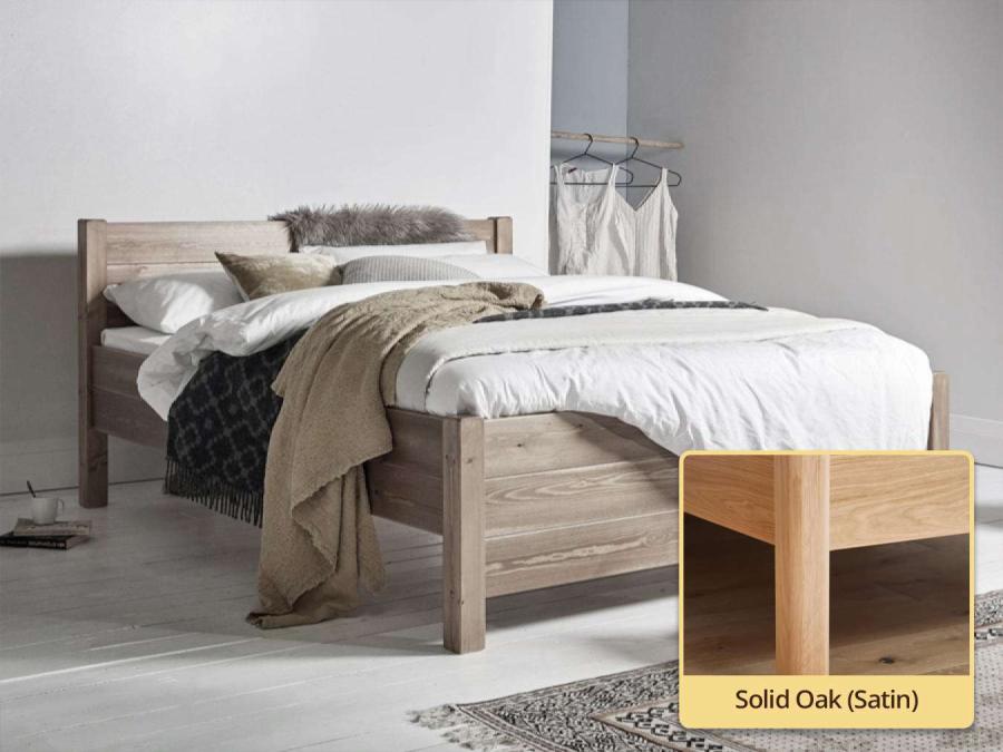 solid oak kings bed