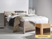 solid oak kings bed