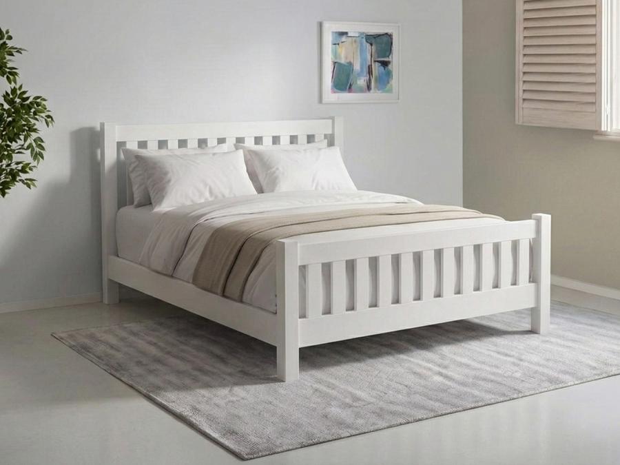 white low bradgate bed by get laid beds