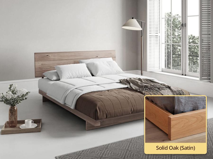 solid oak low japanese attic bed fuji design