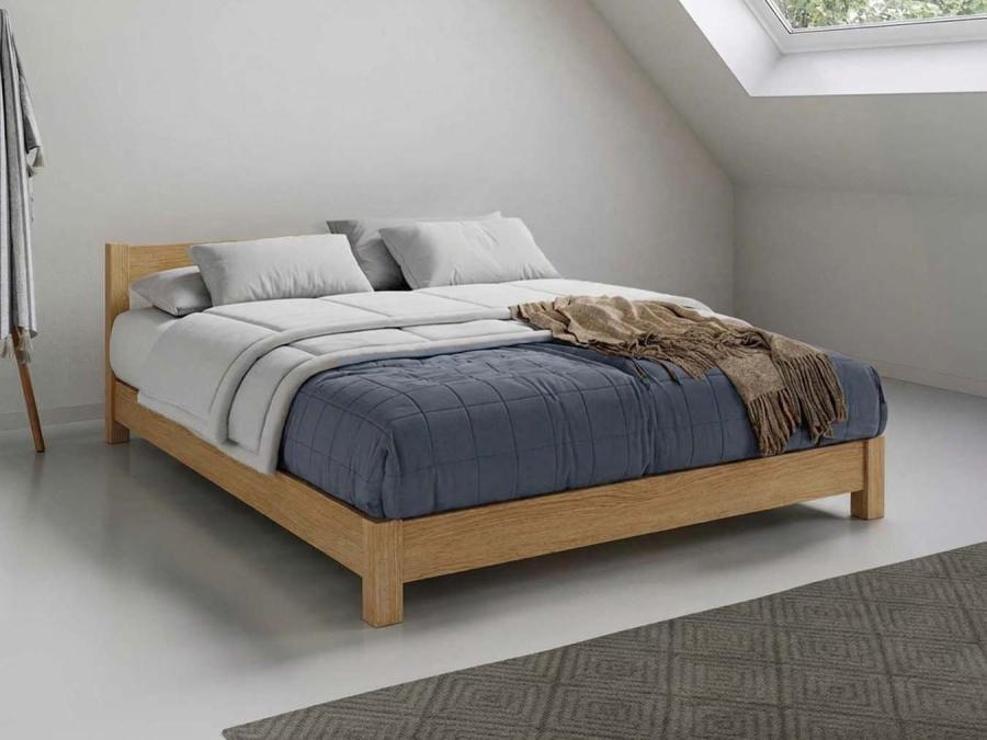 solid oak wood oriental bed