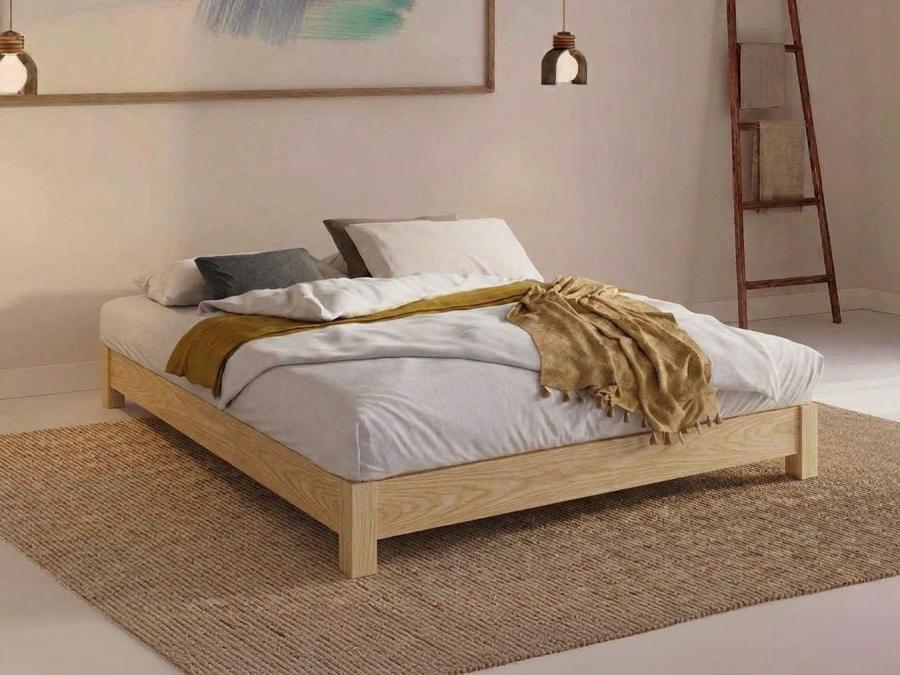 low platform bed space saver solid ash