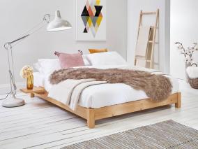low platform bed space saver in honey by get laid beds