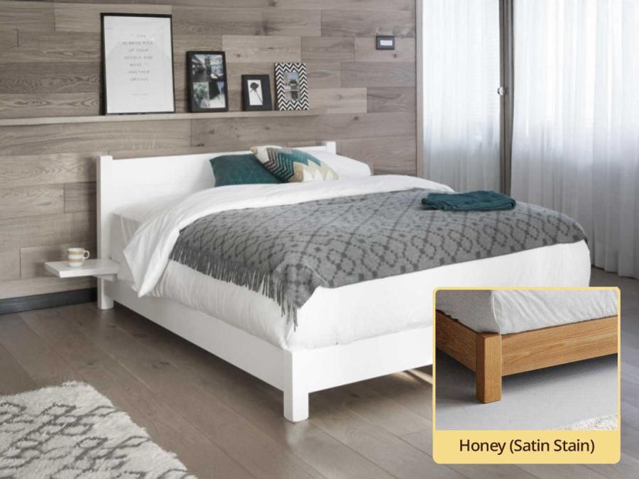 low tokyo bed space saver in honey