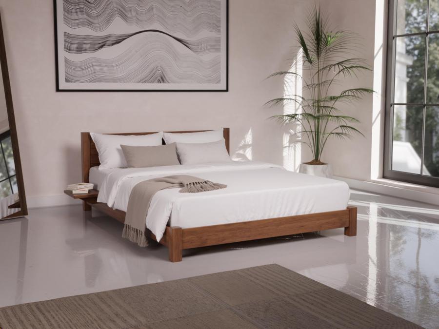 low tokyo bed walnut