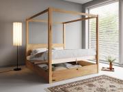 ottoman four poster storage bed in honey by get laid beds