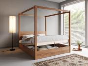 solid oak ottoman four poster bed with storage by get laid beds
