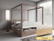 untreated wood four poster storage ottoman bed by get laid beds