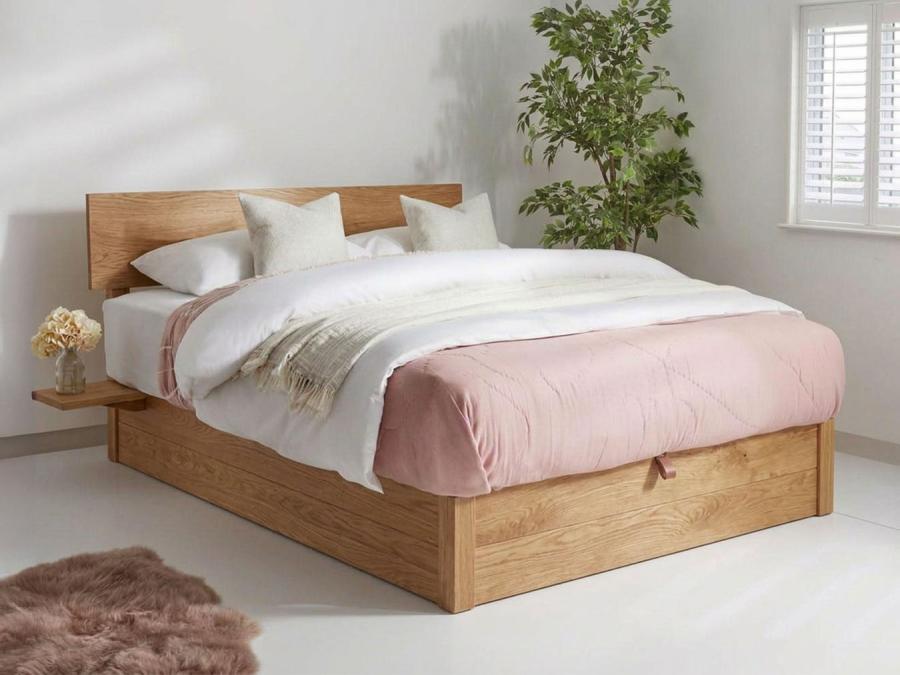 ottoman bed space saver oak
