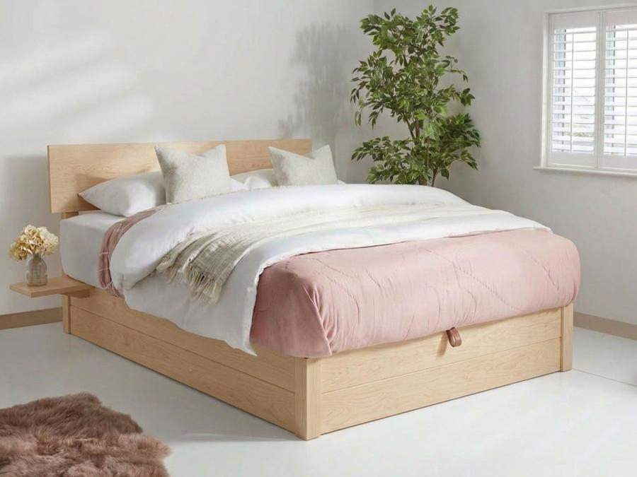 ottoman bed space saver maple