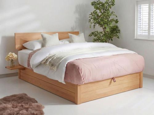 ottoman bed space saver beech