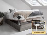 white ottoman wooden bed space saver without headboard