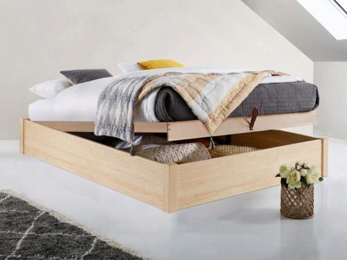 ottoman storage bed no headboard Maple