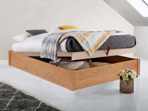 ottoman storage bed no headboard cherry