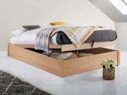 ottoman storage bed no headboard beech
