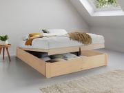 ottoman storage bed in natural untreated