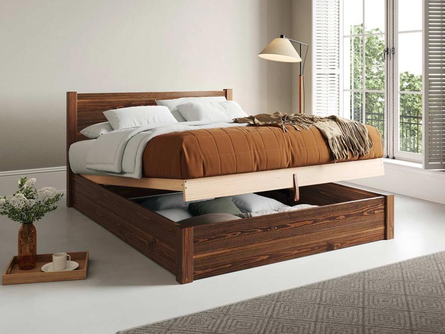 ottoman storage bed coffee bean colour