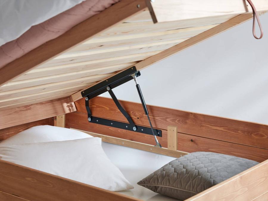 wooden ottoman storage bed inside view by get laid beds