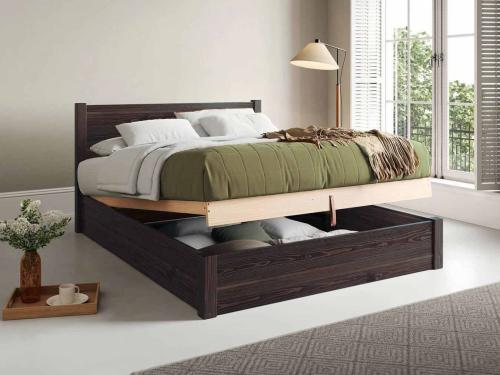 ottoman storage bed in black wash by get laid beds