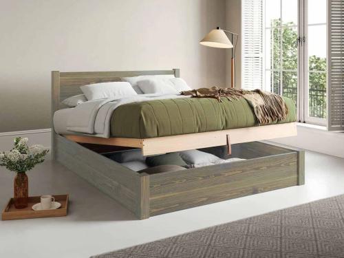 ottoman storage bed in grey wash by get laid beds