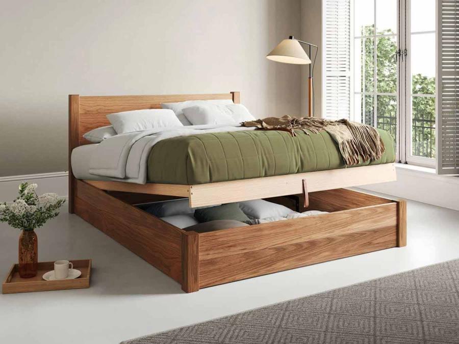ottoman storage bed in solid oak by get laid beds