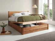 ottoman storage bed in solid oak by get laid beds