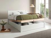 ottoman storage bed in warm white by get laid beds