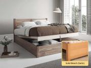 solid beech ottoman storage bed