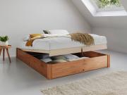wooden ottoman storage bed frame by get laid beds in cinnamon