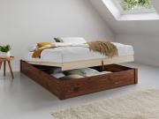 ottoman storage bed no headboard in coffee bean