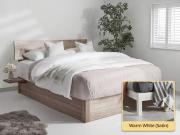 white wooden ottoman storage bed space saver with headboard by get laid beds