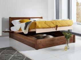 wooden ottoman bed in coffee bean