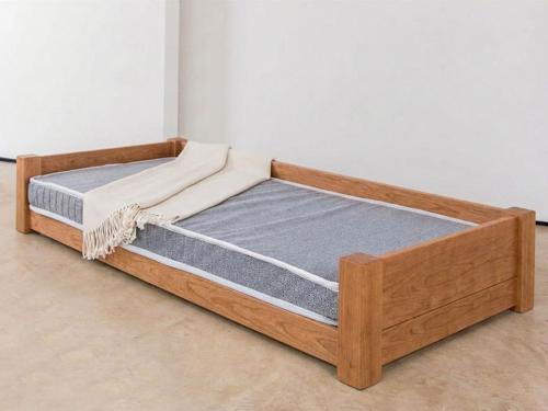 large wooden pet bed cherry