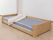 large wooden pet bed oak