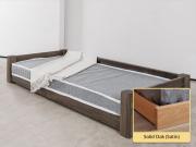 large pet bed in oak