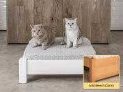 raised wooden pet bed in solid beech by get laid beds