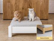 raised wooden pet bed in natural by get laid beds