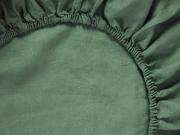 Elm Green Linen Blend Fitted Sheet Product View