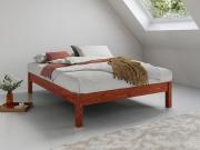red forest wood platform bed space saver design