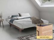 solid ash wooden platform bed frame no headboard space saver shoreditch design