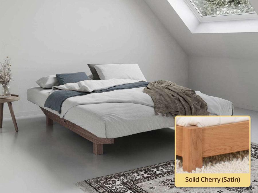 solid cherry shoreditch platform bed no headboard by get laid beds