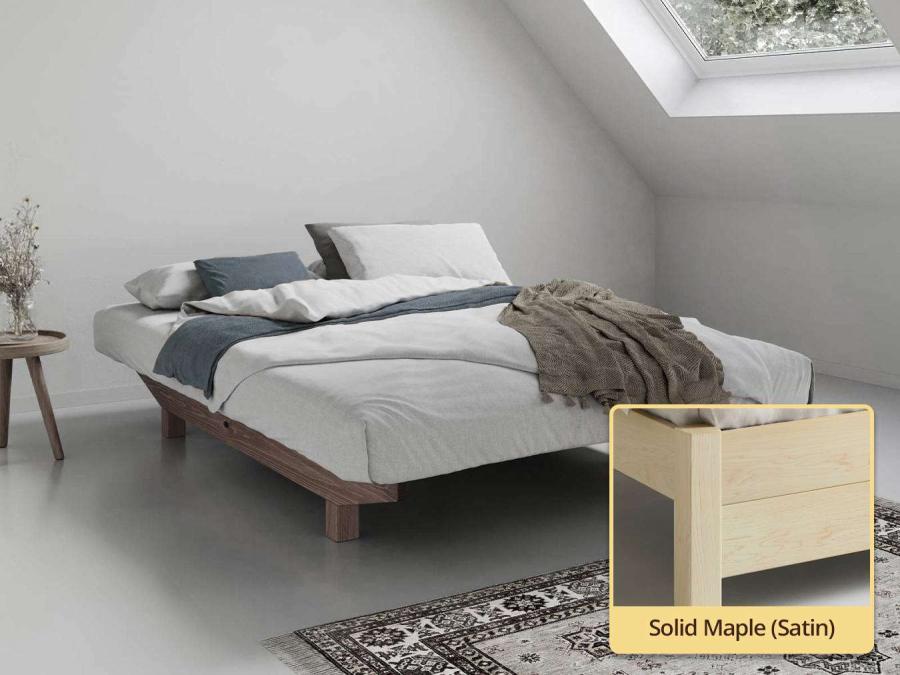 solid maple wooden platform bed space saver shoreditch design by get laid beds